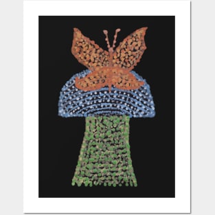 Mushroom and Butterfly Posters and Art